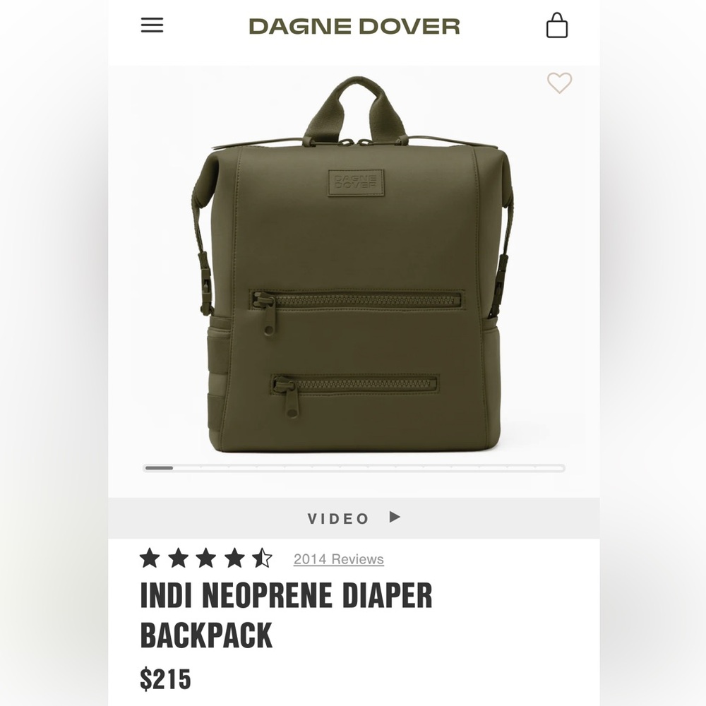 Large Dagne Dover Indi Diaper Backpack